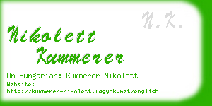 nikolett kummerer business card